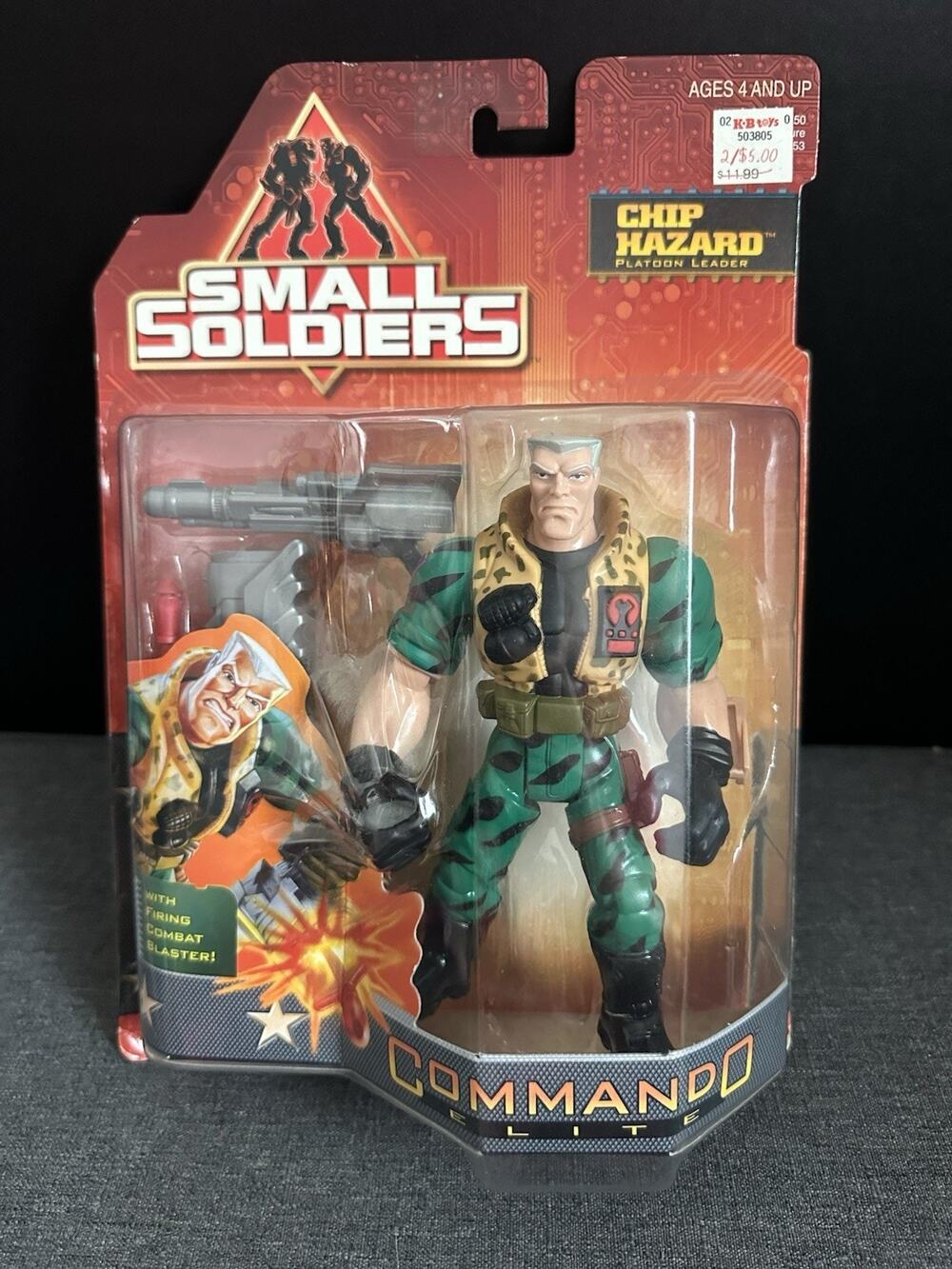 1998 Small Soldiers Chip Hazard Commando Elite Kenner Sealed Firing Blaster